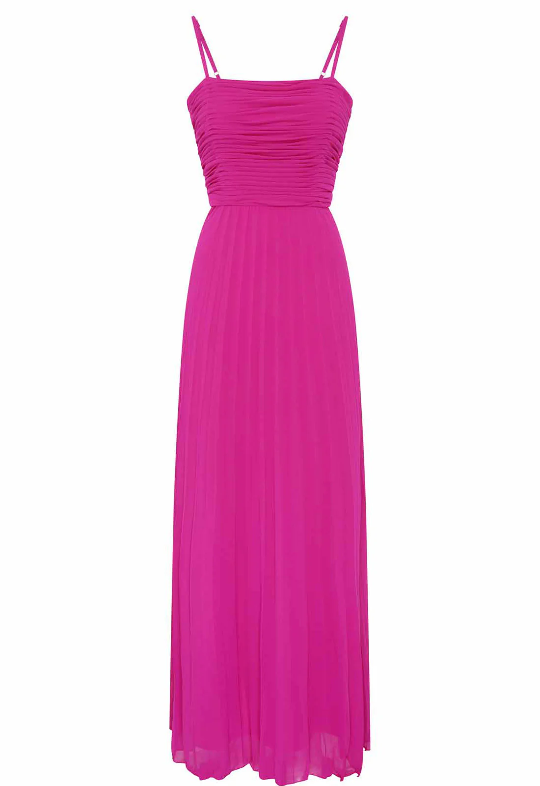 Gina Bacconi FUCHSIA Roberta Pleated Maxi Dress - Image 5