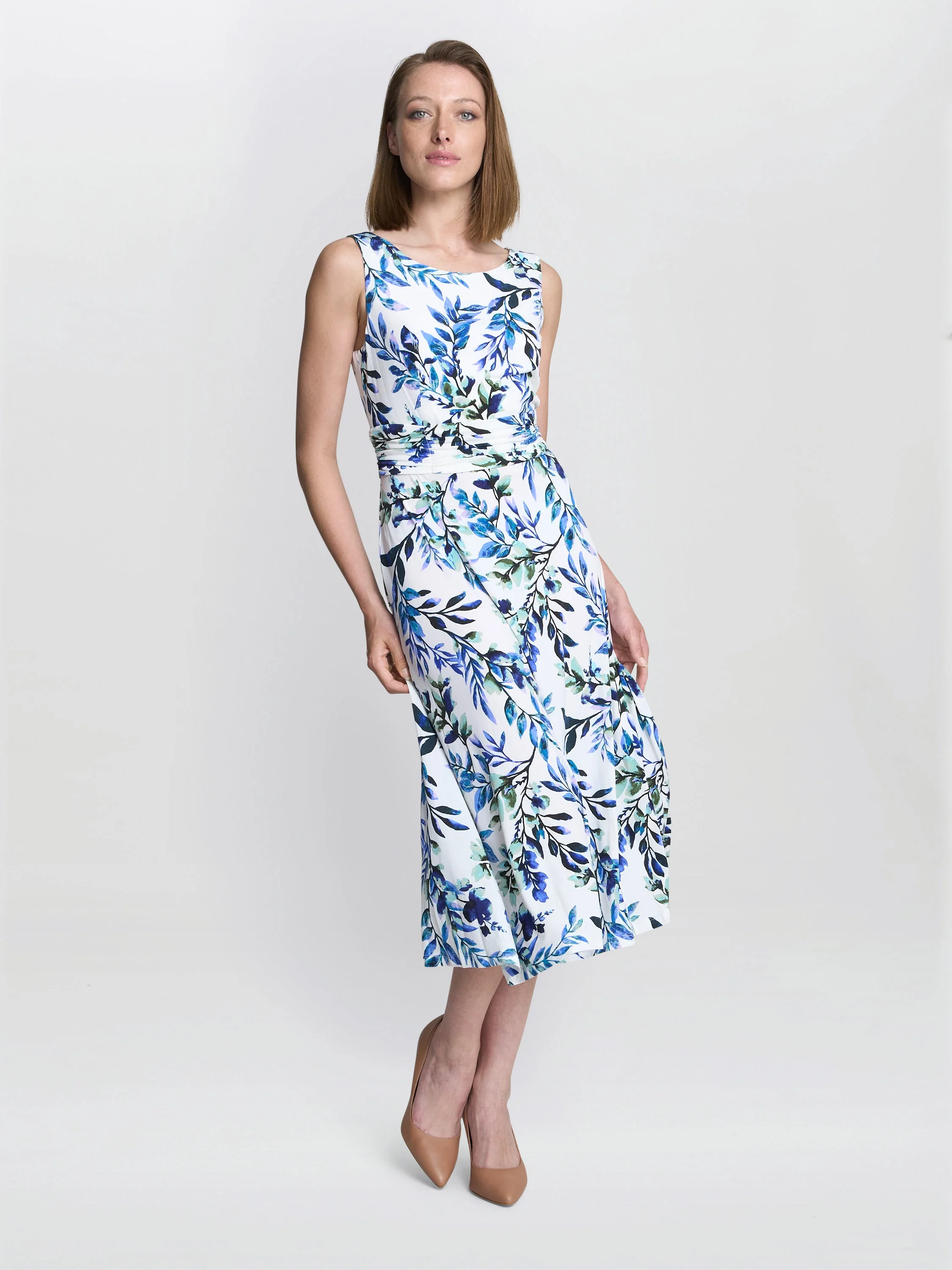 Gina Bacconi George Floral Print Midi Dress - Image 4