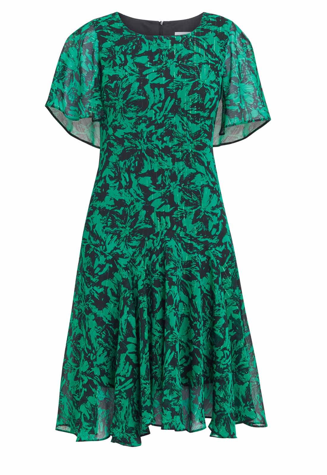 Gina Bacconi Gold Annette Chiffon Dress - Image 4