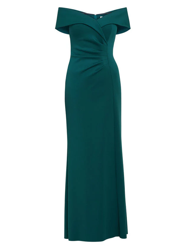 Gina Bacconi Green Carolyn Off The Shoulder Maxi Dress - Image 5