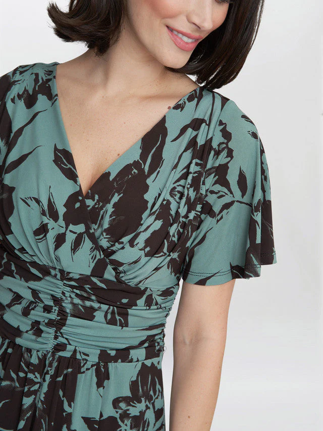 Gina Bacconi Green Heidi Jersey Print Dress - Image 2