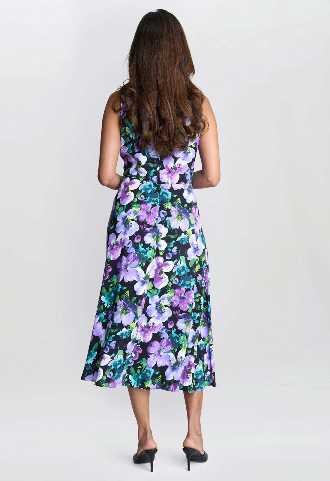 Gina Bacconi Blue Jeselle Floral Printed Dress - Image 3