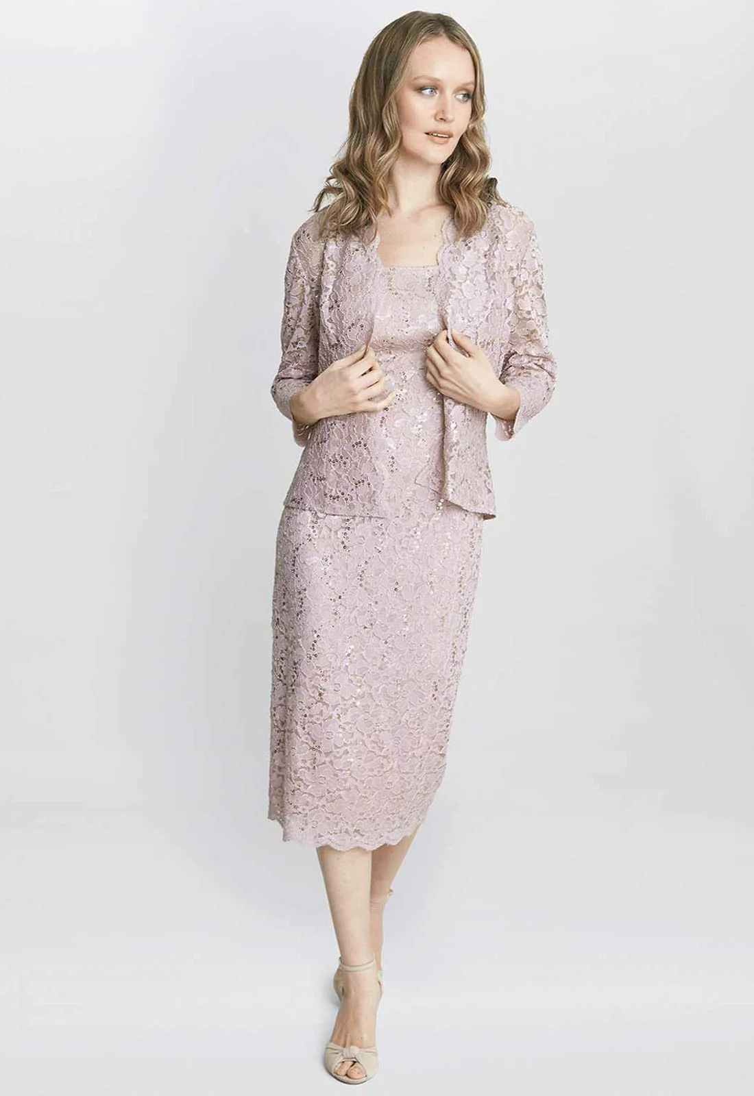 Gina Bacconi Blush Kayla Lace Jacket And Dress - Image 3