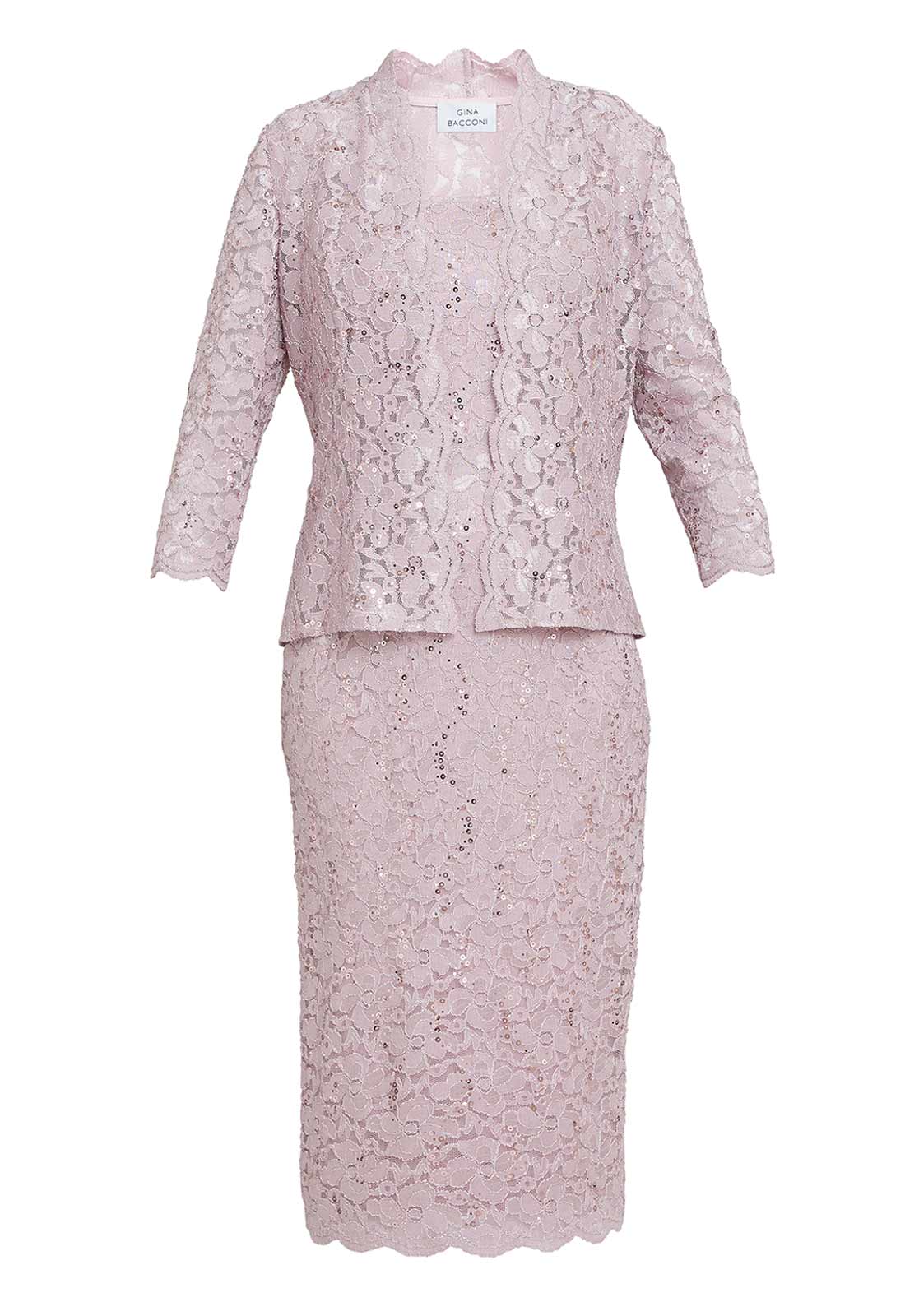 Gina Bacconi Blush Kayla Lace Jacket And Dress - Image 4