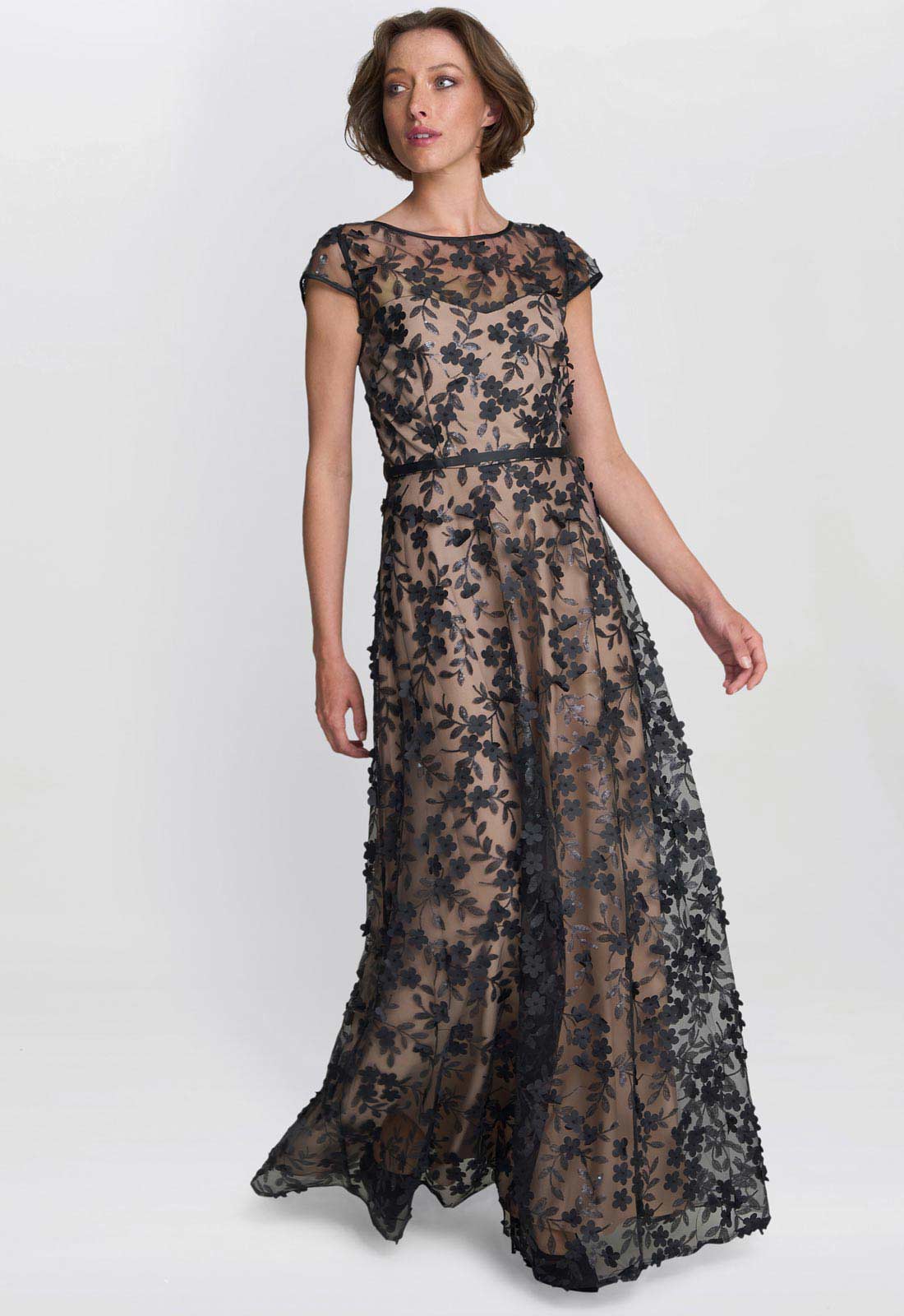 Gina Bacconi Keira 3D Flower Maxi Dress - Image 3