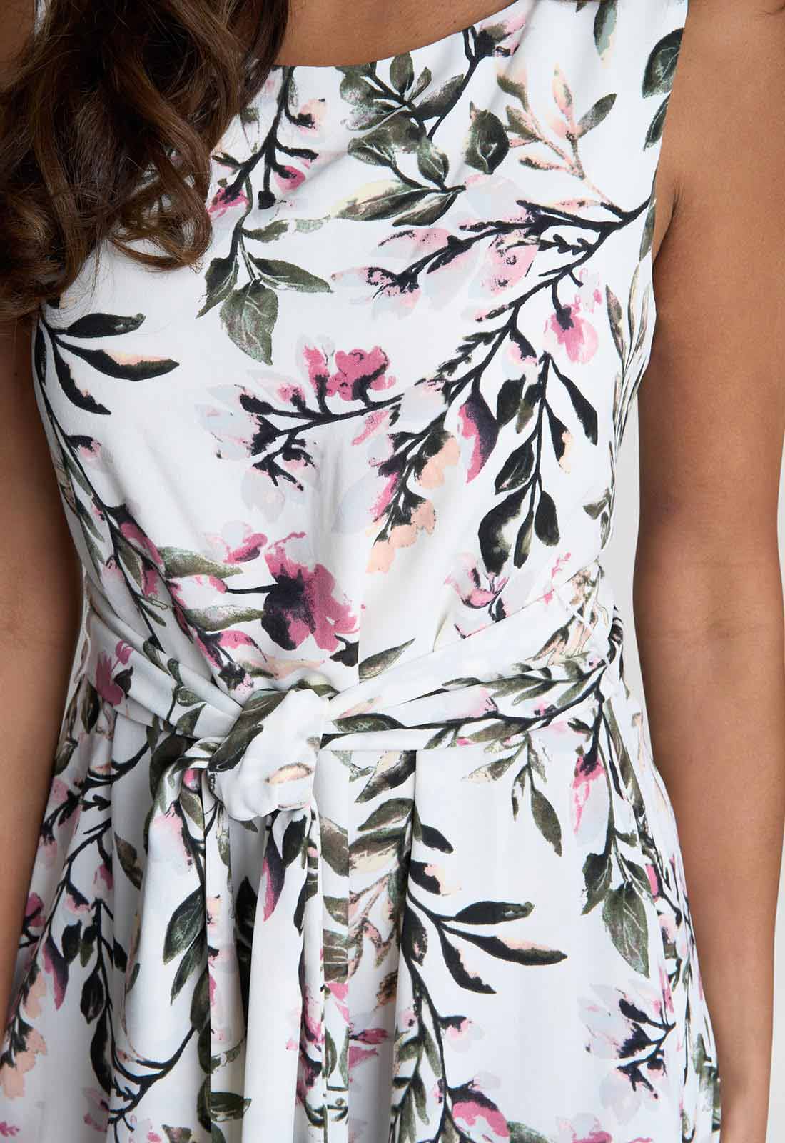 Gina Bacconi Kelly Floral Printed Dress in Multi - Image 2