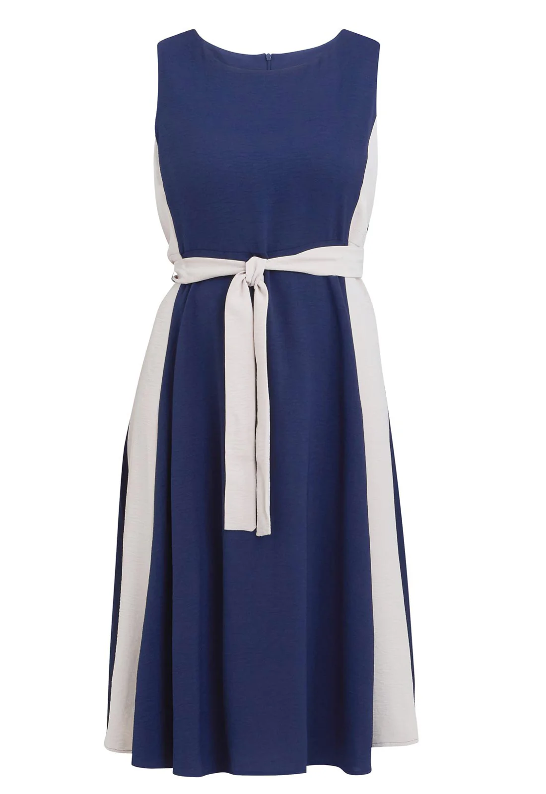 Gina Bacconi Navy Kendall Two Tone Dress - Image 5