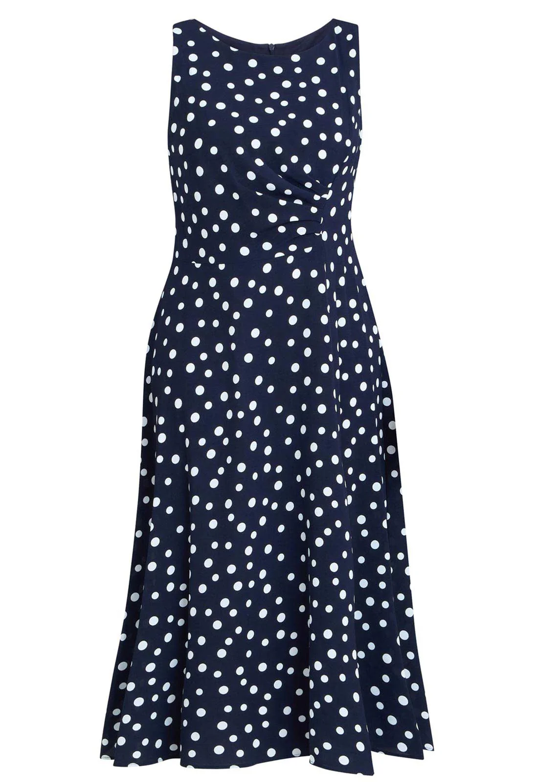 Gina Bacconi Navy Lacinda Spot Dress - Image 5