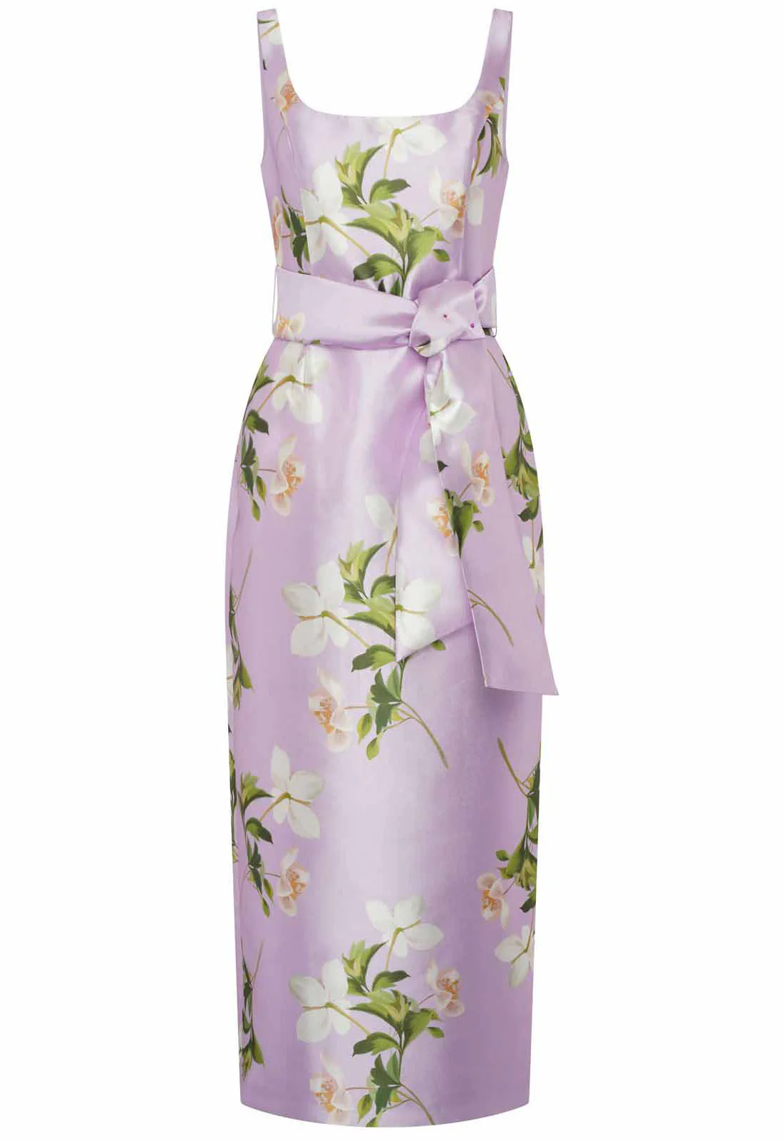 Gina Bacconi LAVENDAR Shawna Floral Tie Waist Maxi Dress - Image 4
