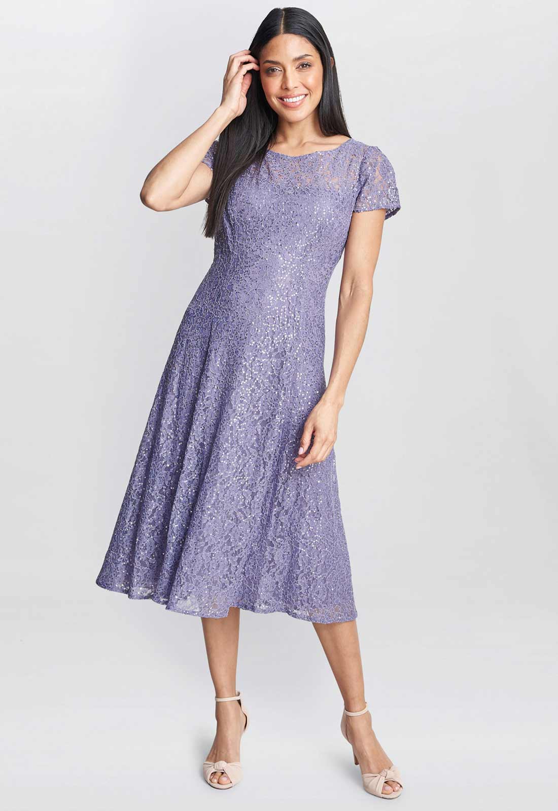 Gina Bacconi Lilac Genny Cocktail Dress - Image 4
