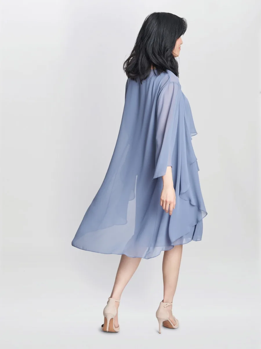 Gina Bacconi Lois Jacket Dress With Tiered Bodice - Image 3