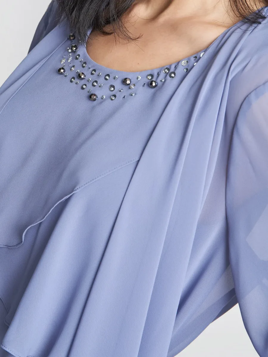 Gina Bacconi Lois Jacket Dress With Tiered Bodice - Image 5