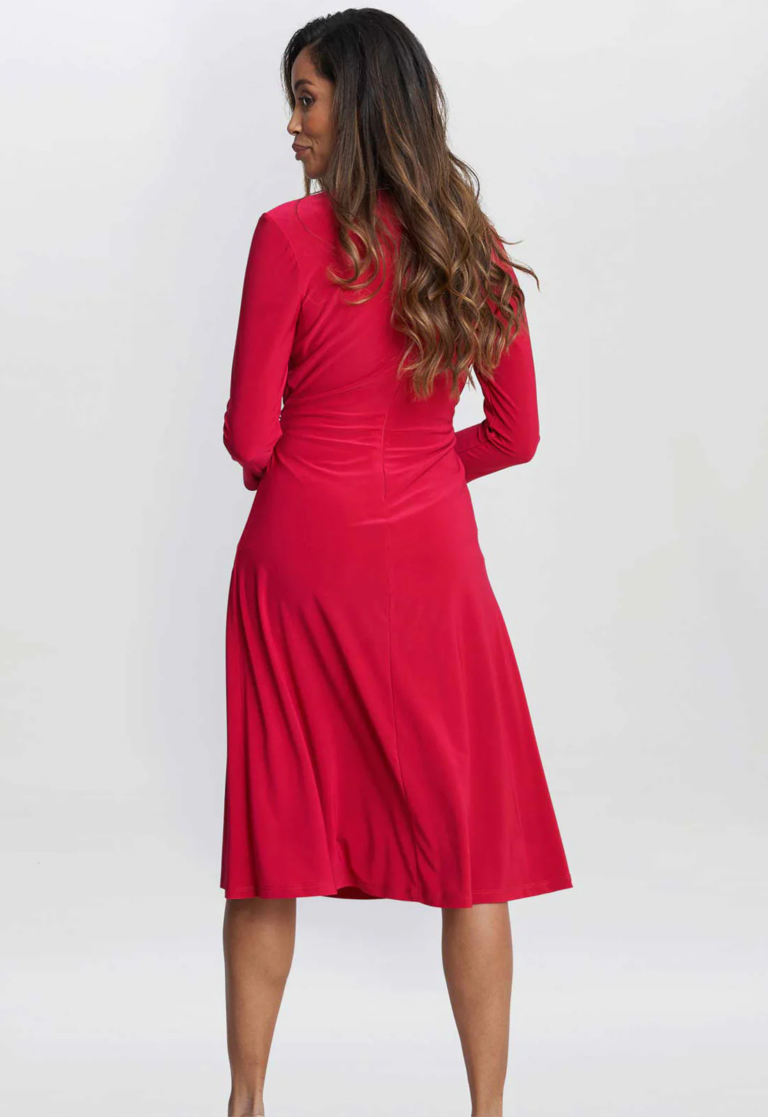 Gina Bacconi Magenta Antonia Jersey Wrap Dress - Image 2