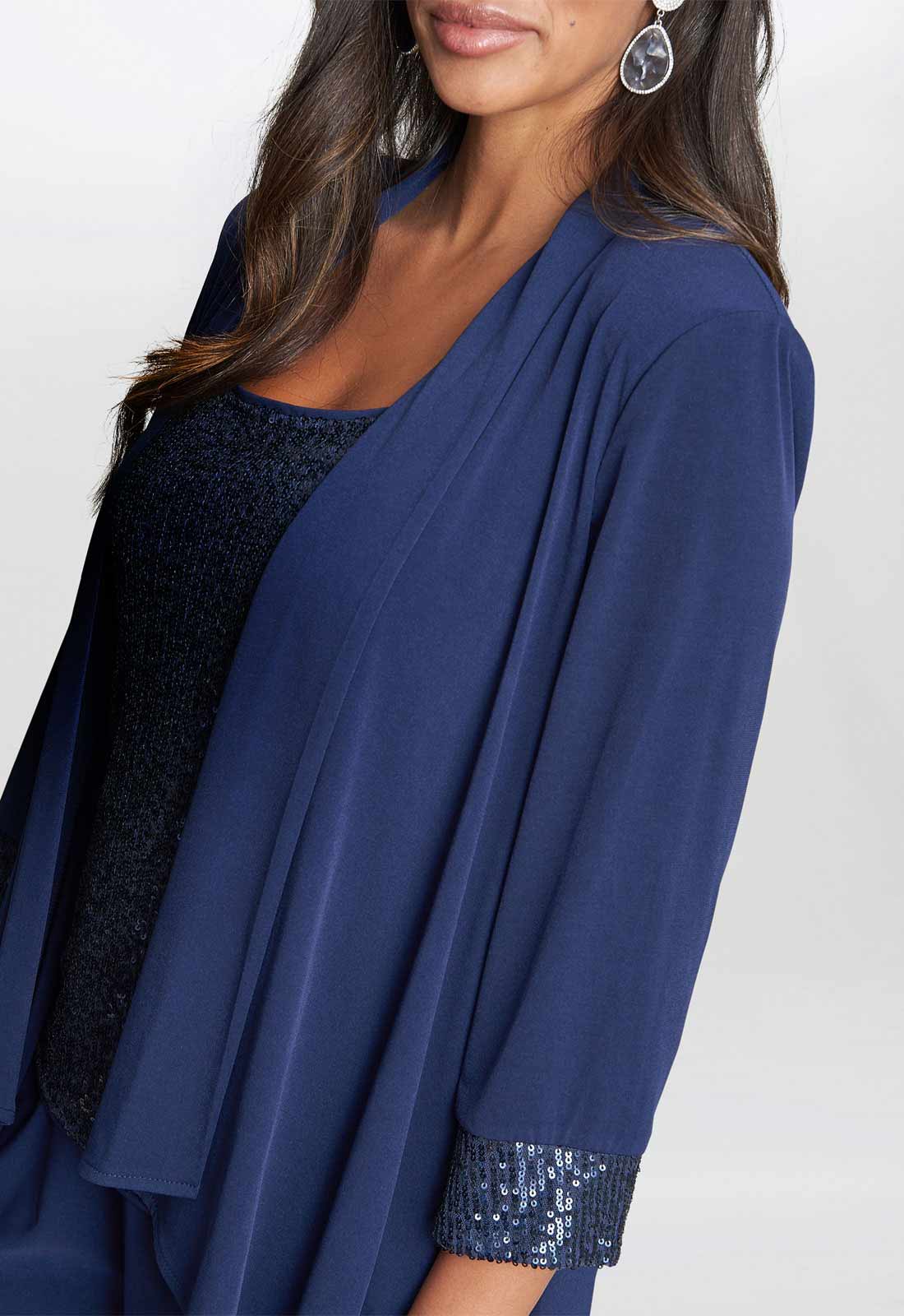 Gina Bacconi Navy Marigot Wedding Guest Top and Jacket Only - Image 5