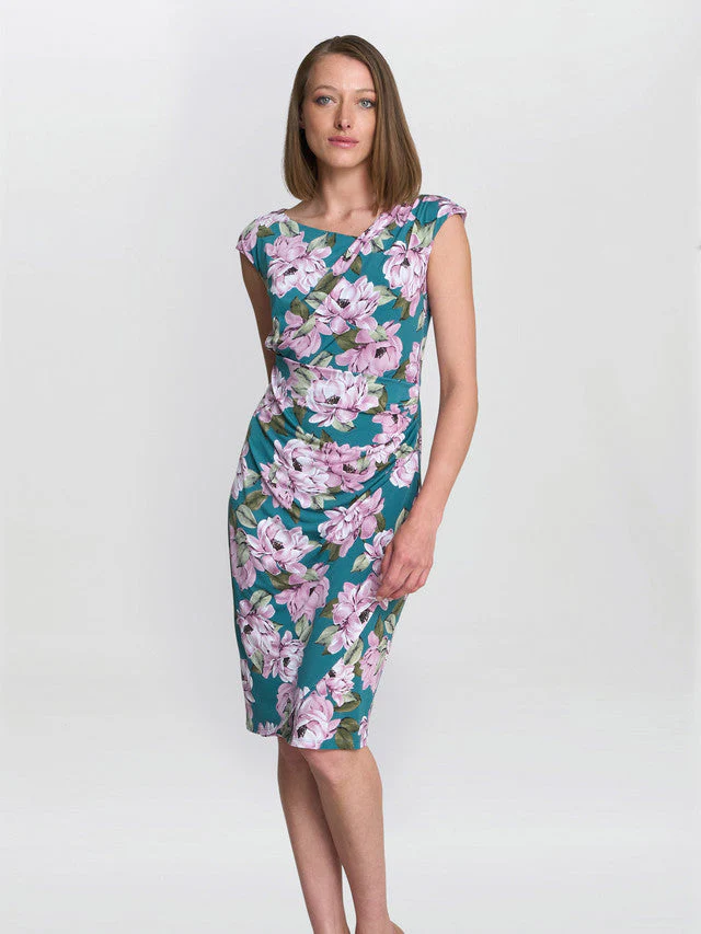 Gina Bacconi Martha Floral Print Dress