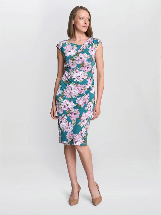 Gina Bacconi Martha Floral Print Dress - Image 4