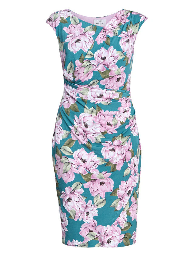 Gina Bacconi Martha Floral Print Dress - Image 6