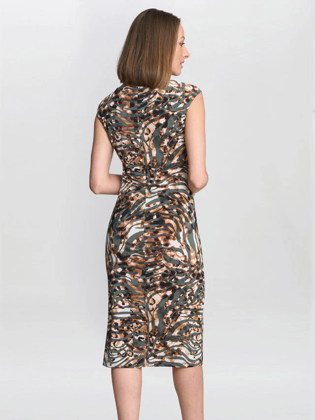 Gina Bacconi Mona Abstract Print Dress - Image 2