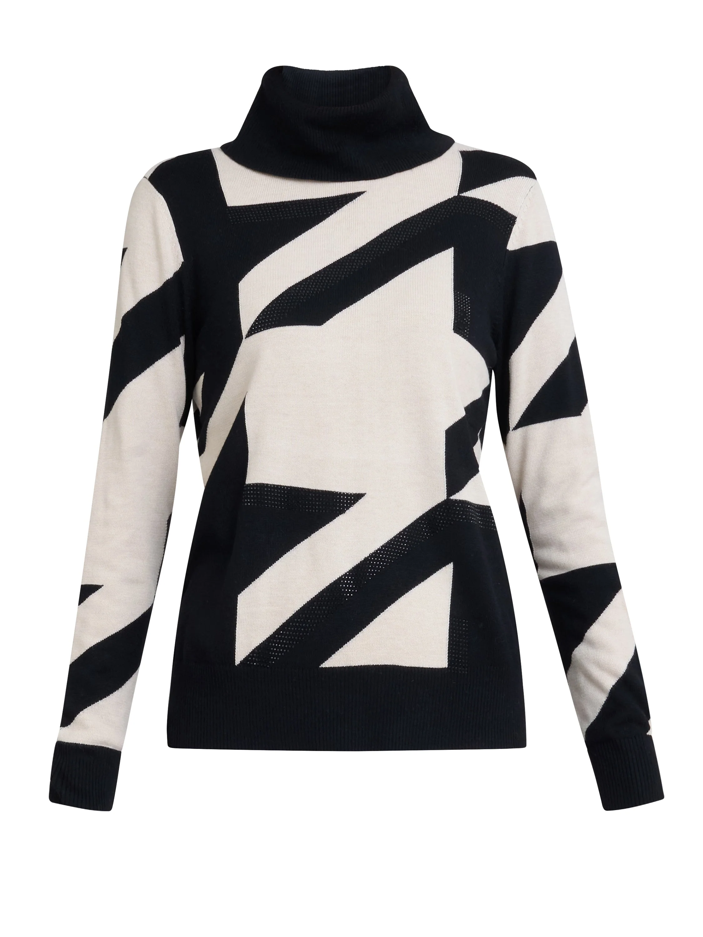Gina Bacconi Monochrome Carol Polo Neck Jumper - Image 2