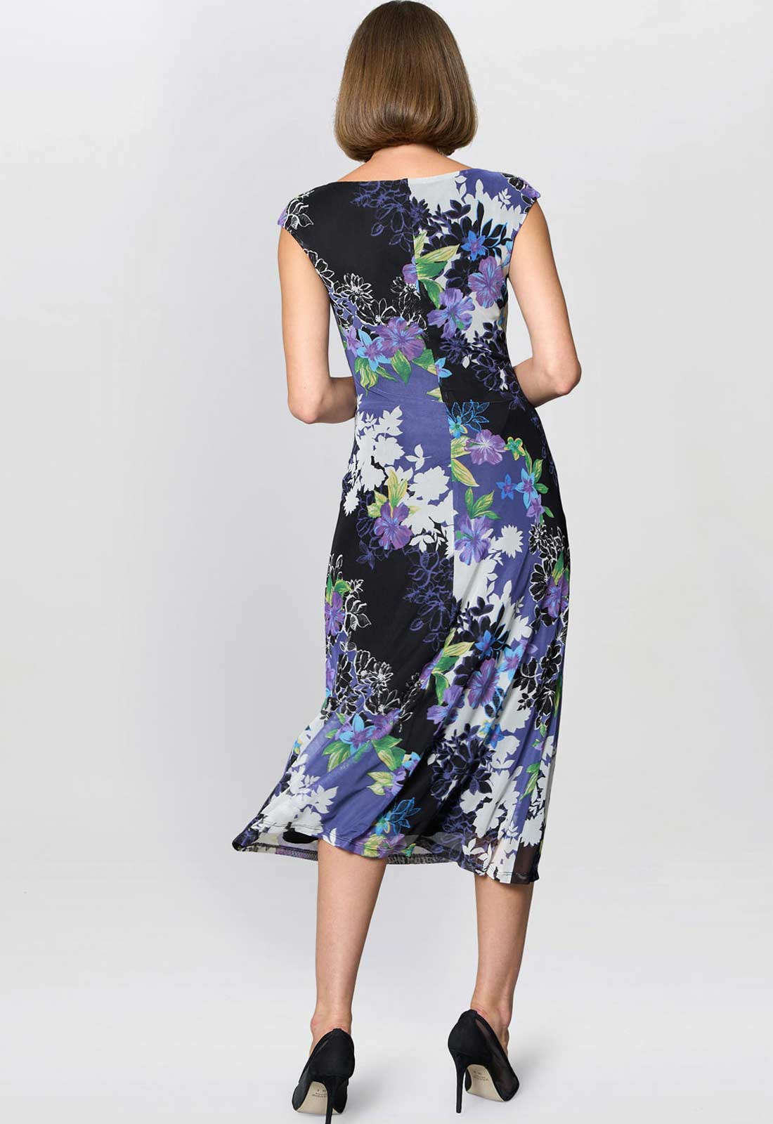 Gina Bacconi MULTI Jasmine Floral Print Midi Dress - Image 5