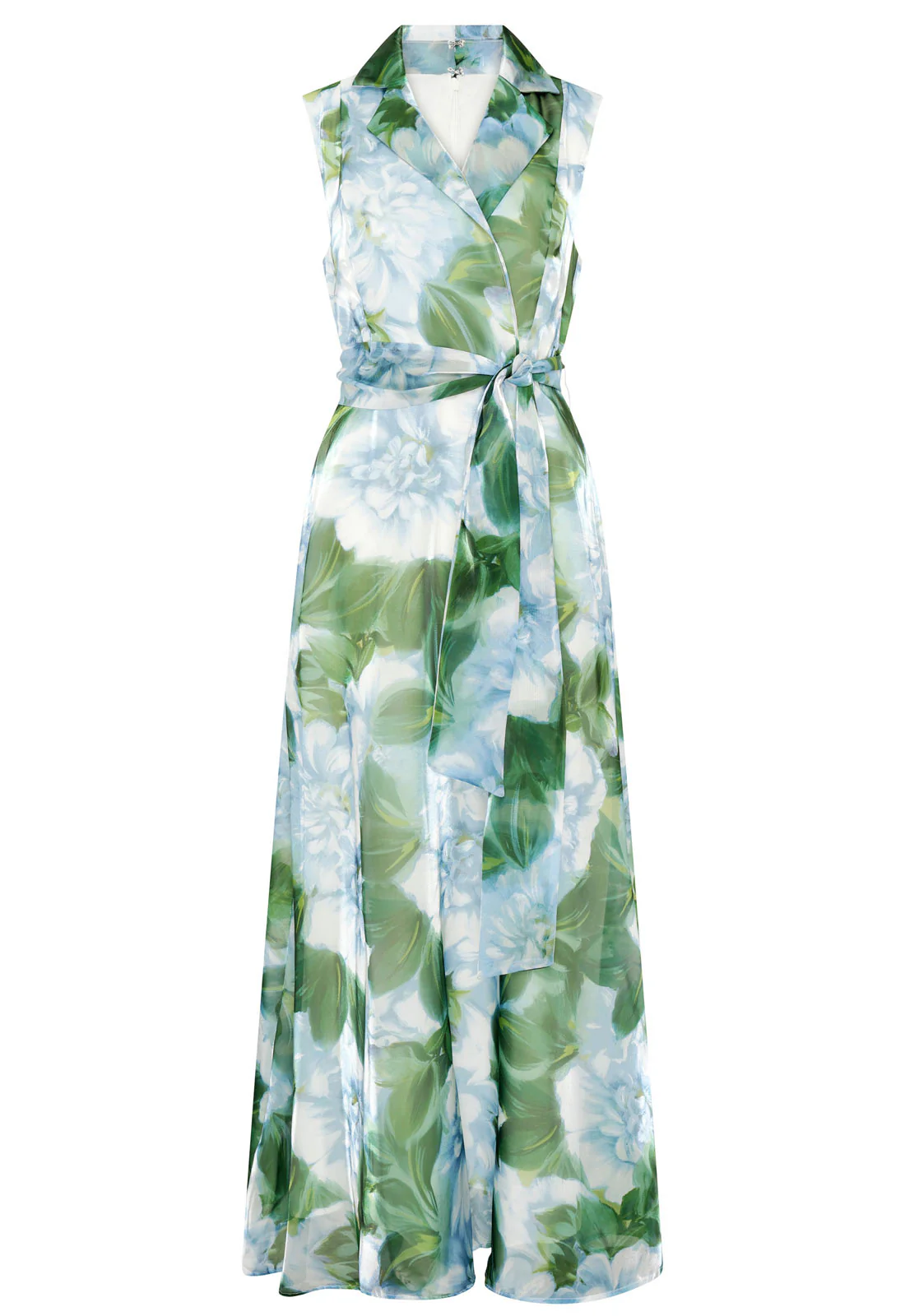 Gina Bacconi MULTI Rikki Floral Belt Tie Maxi Dress - Image 4
