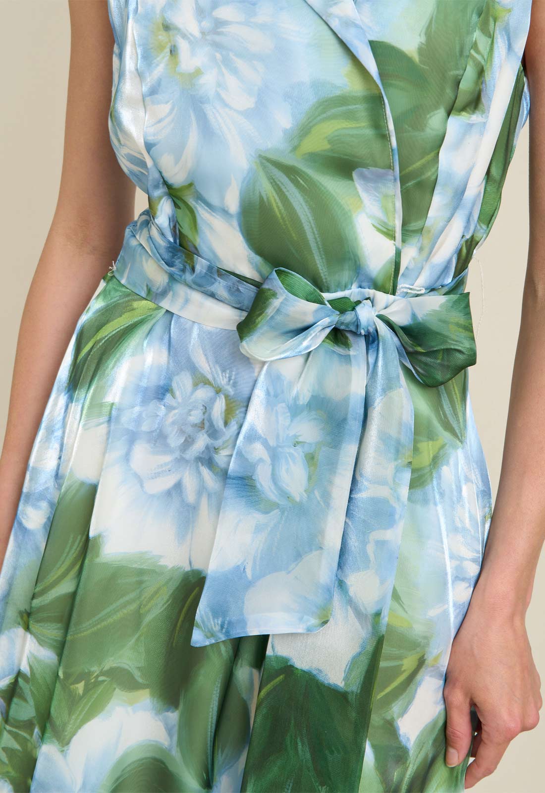 Gina Bacconi MULTI Rikki Floral Belt Tie Maxi Dress - Image 5