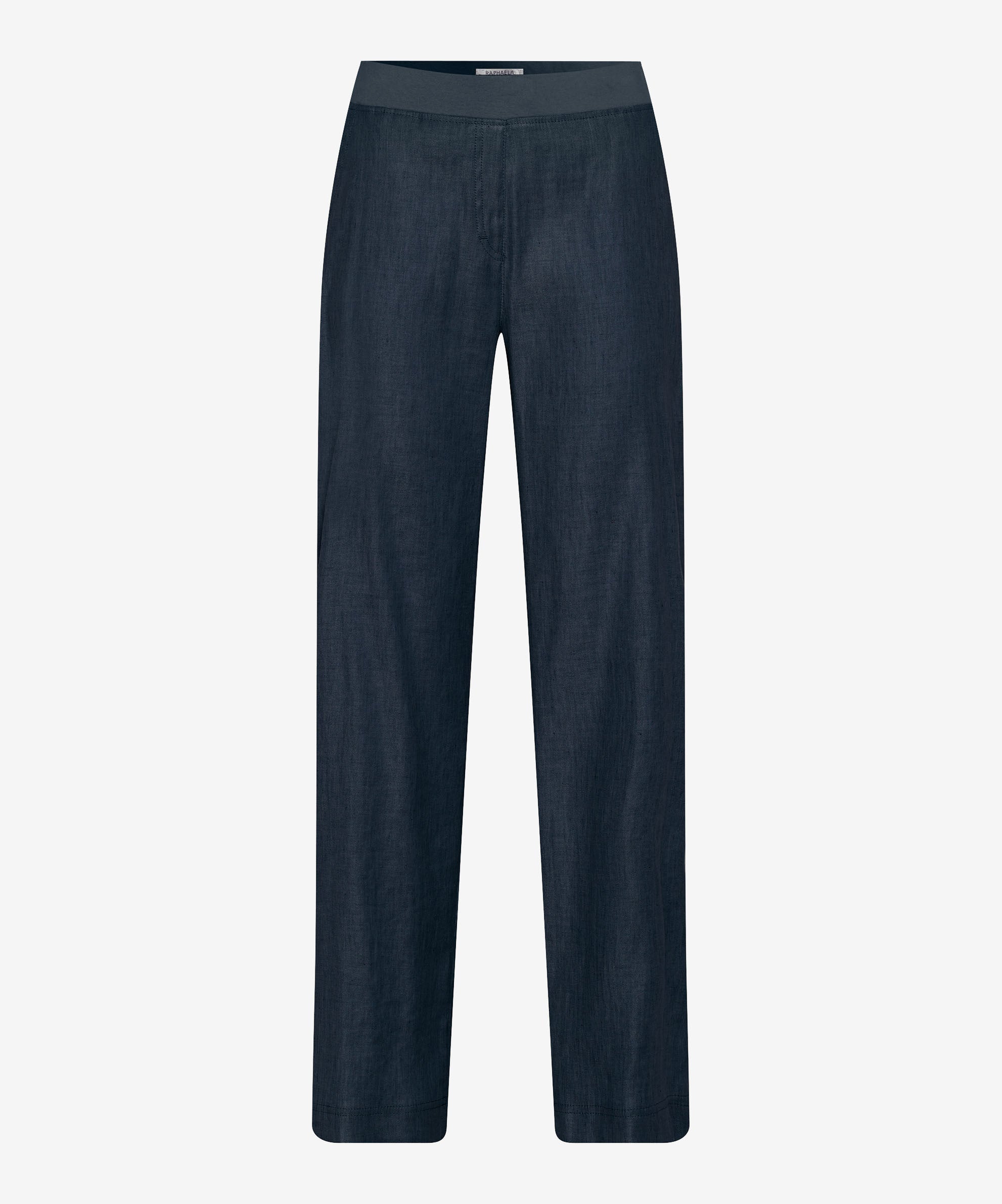 Gina Bacconi Navy Brax Pam Linen Stretch Wide Leg Culotte