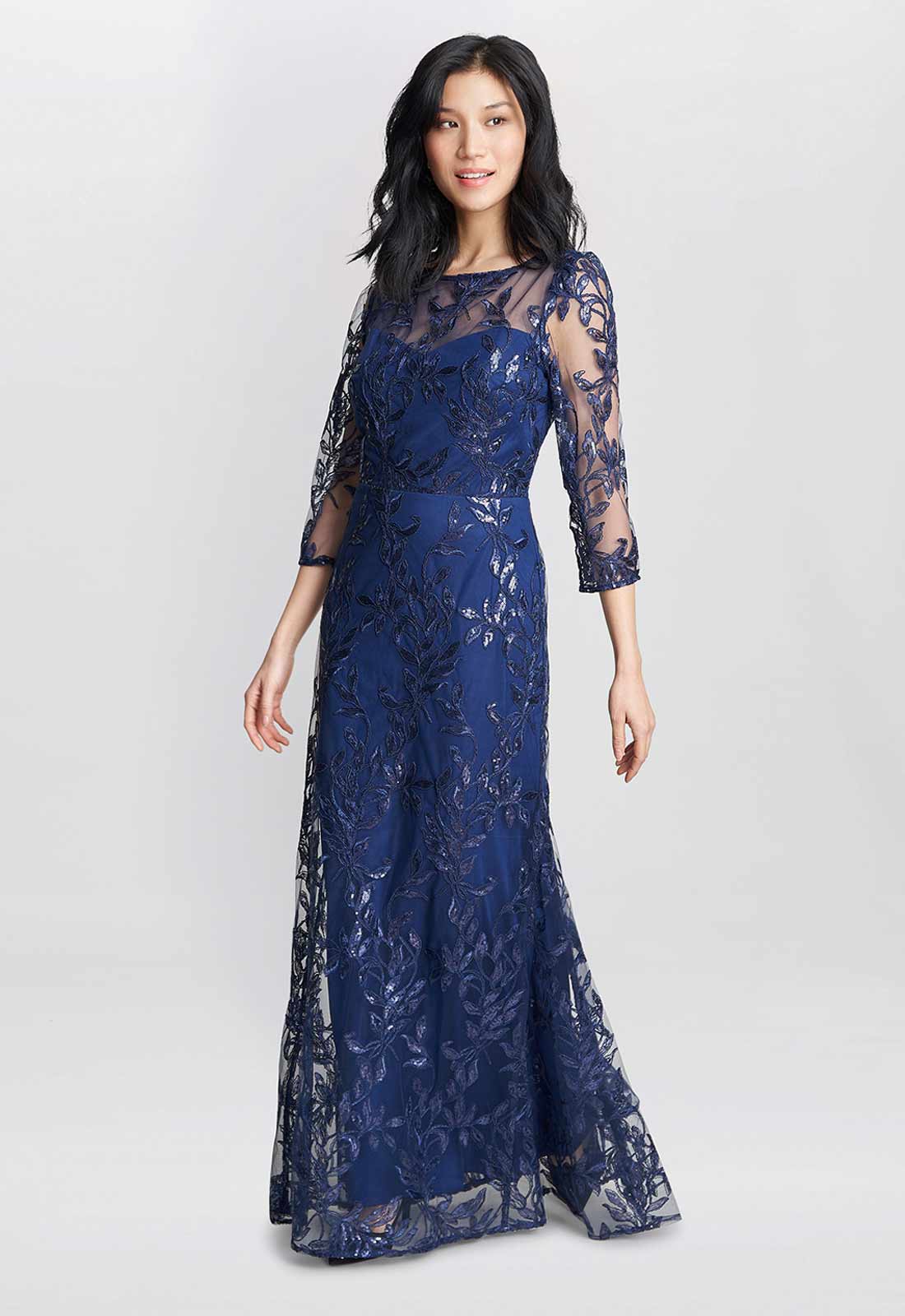 Gina Bacconi Navy Jordana Sparkle Cocktail Dress - Image 3