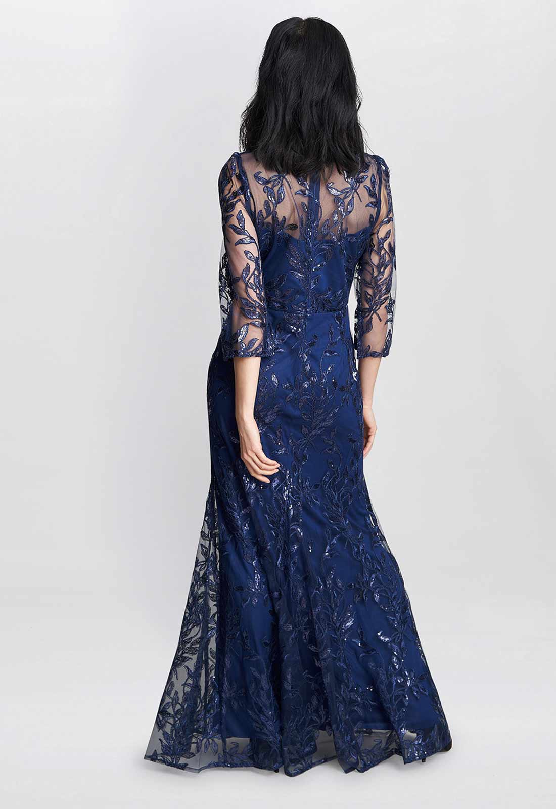 Gina Bacconi Navy Jordana Sparkle Cocktail Dress - Image 4