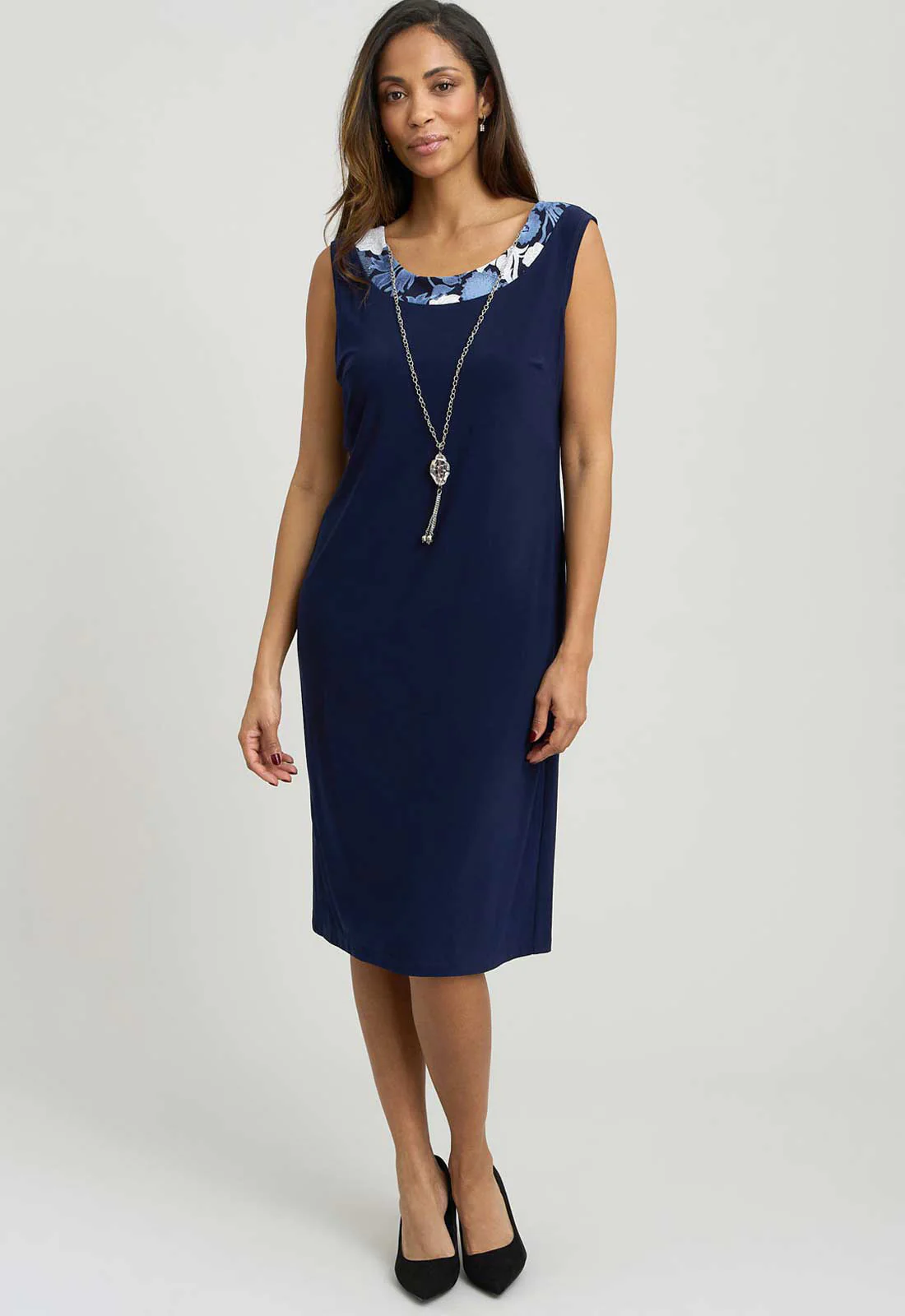 Gina Bacconi NAVY Lidiya Printed Dress And Jacket - Image 7