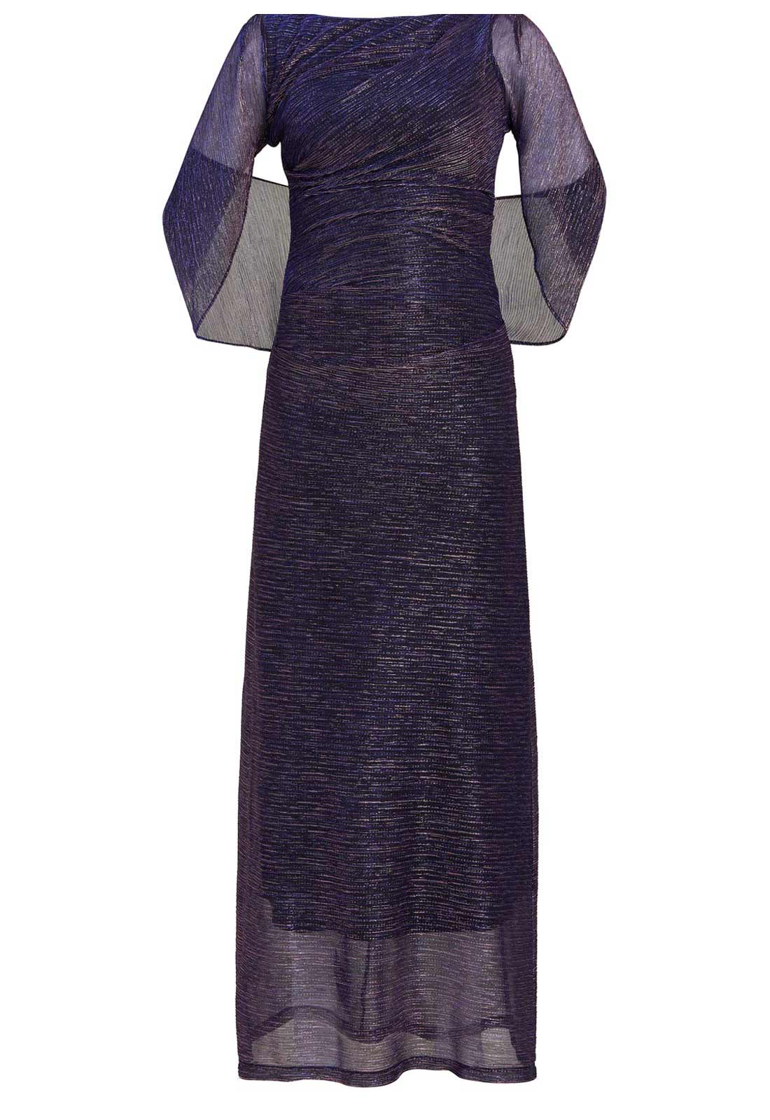 Gina Bacconi Navy Metallic Joanna Maxi Dress - Image 5