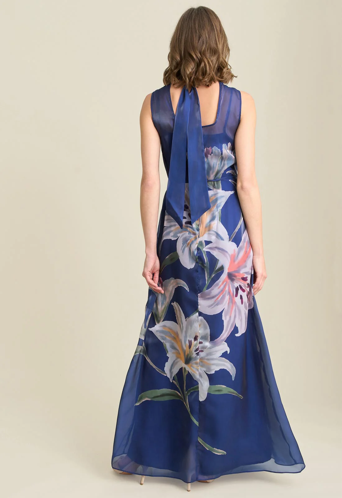 Gina Bacconi NAVY / MULTI Rileigh Floral Maxi Dress - Image 3