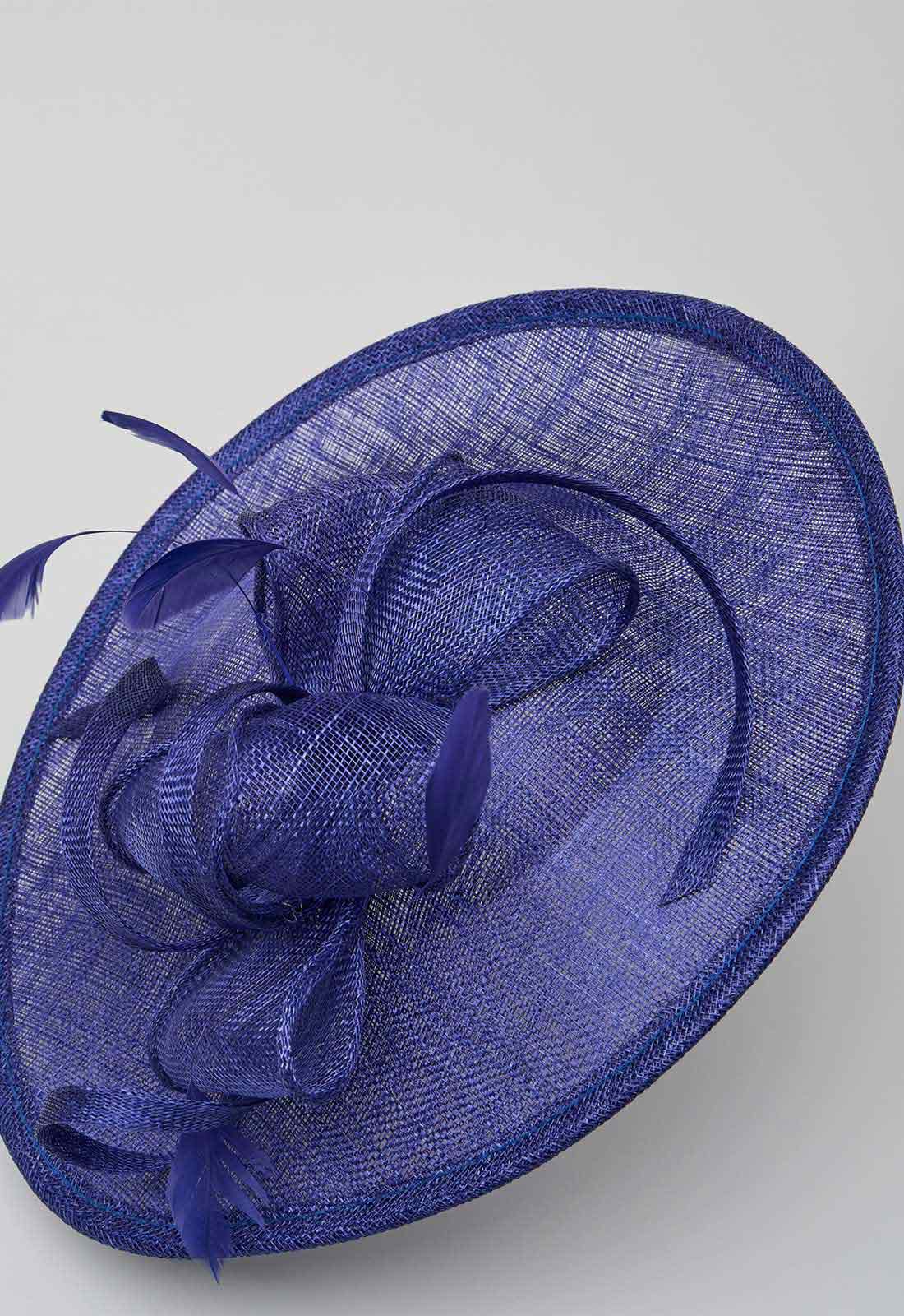 Gina Bacconi Navy Small Oval Fascinator - Image 3