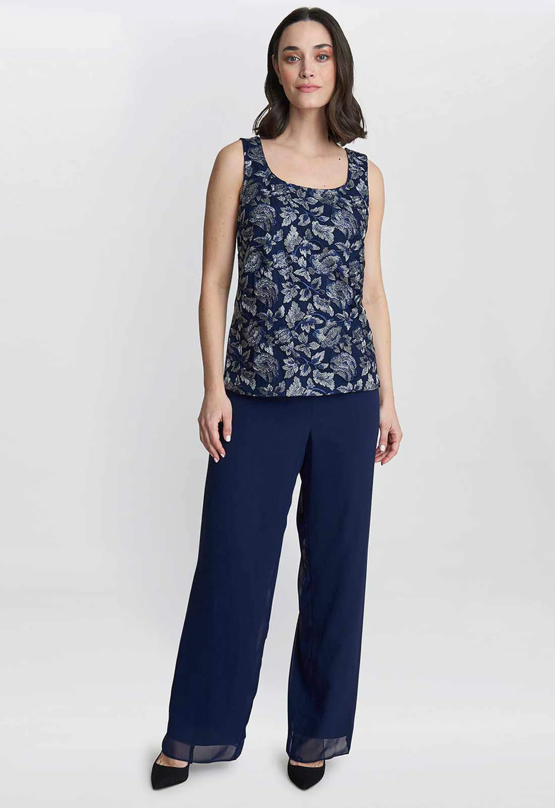 Gina Bacconi Blue Nikki 3 Piece Trouser Suit - Image 6