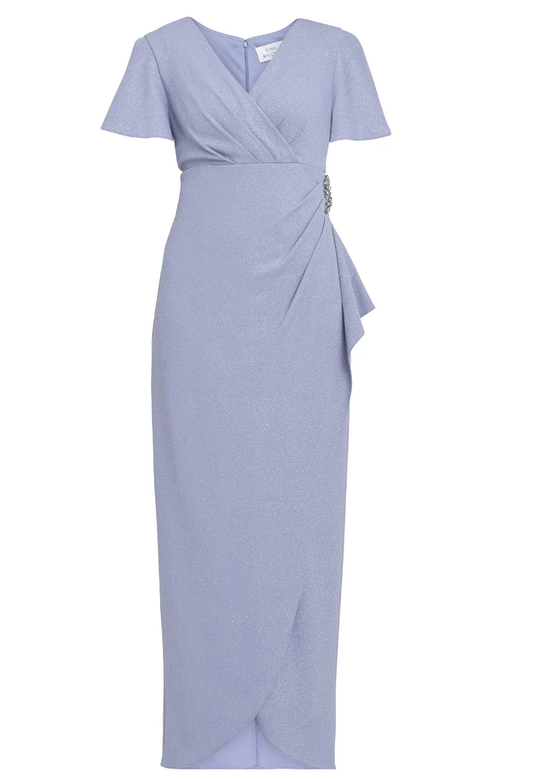 Gina Bacconi Perri Alissa Maxi Dress With Hip Embellishment - Image 4