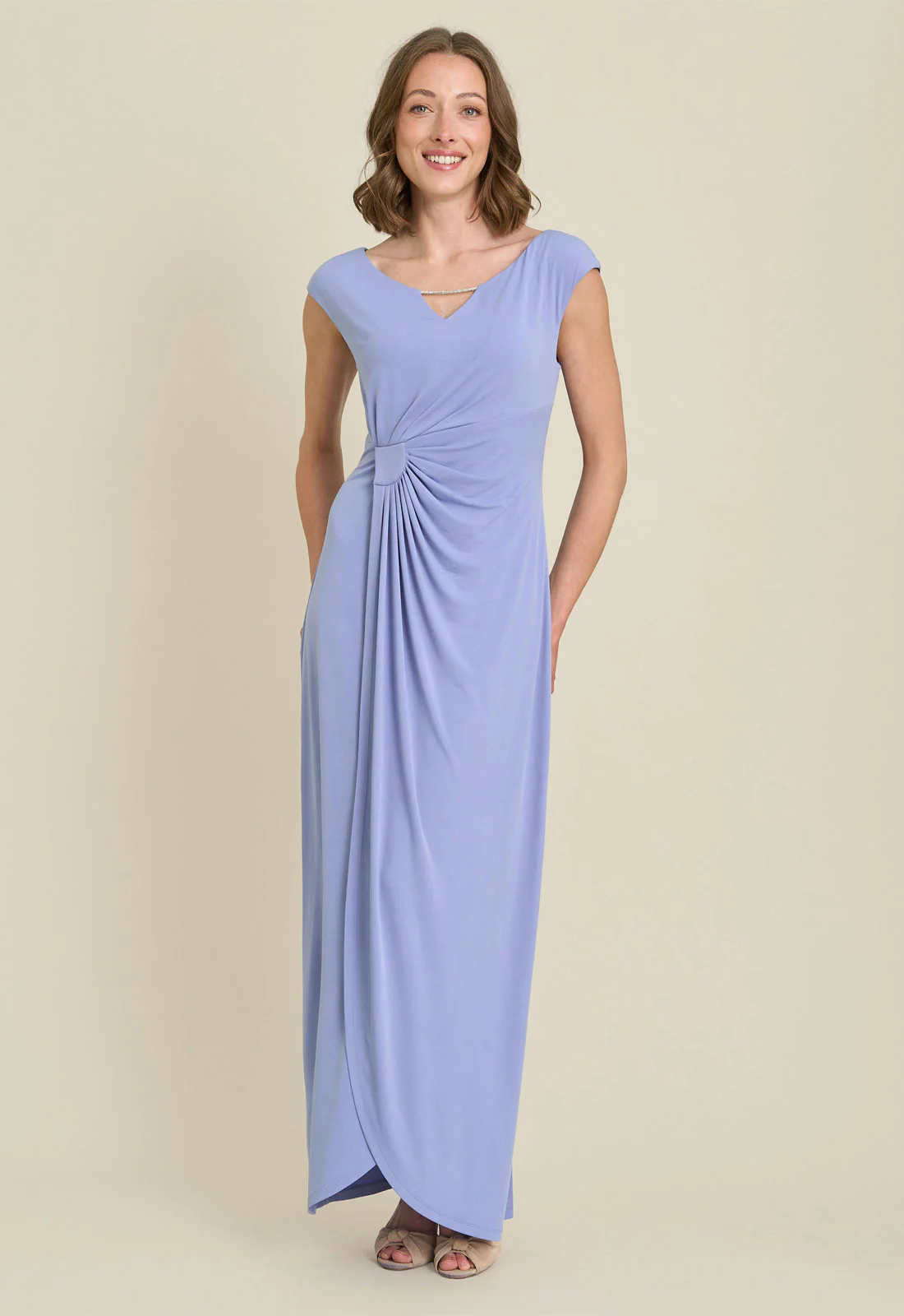 Gina Bacconi PERRI Bailee Jersey Diamante Trim Maxi Dress - Image 3