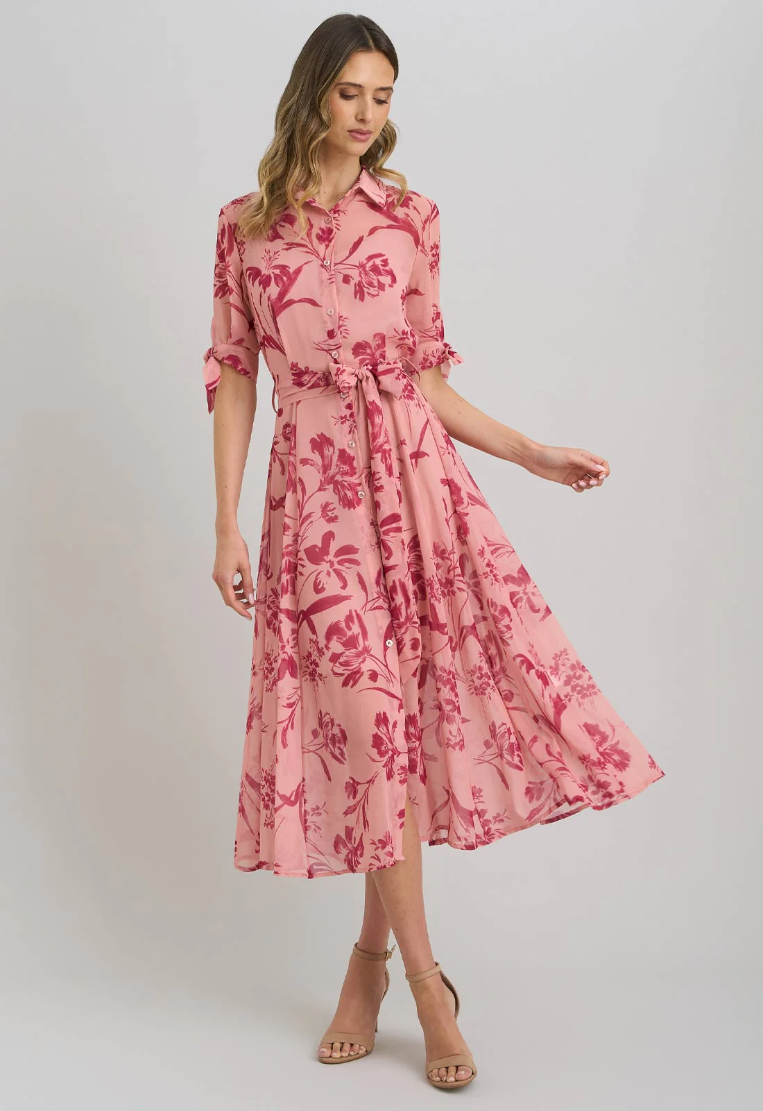 Gina Bacconi PINK Adrienne Shirt Dress - Image 2