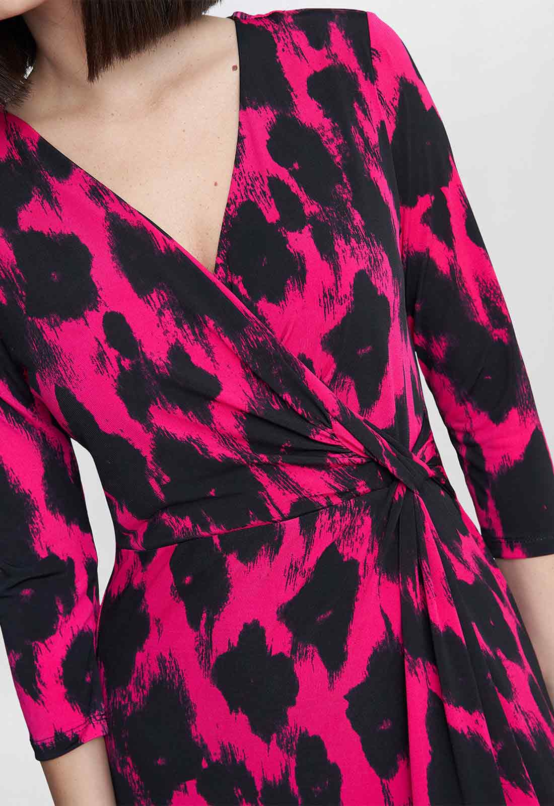 Gina Bacconi Pink Debra Wrap Maxi Dress - Image 2