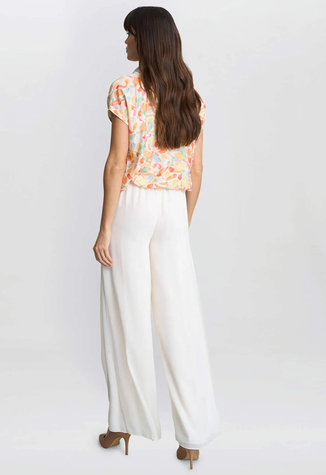 Gina Bacconi Pink Floral Faith Tie Waist Shirt - Image 3