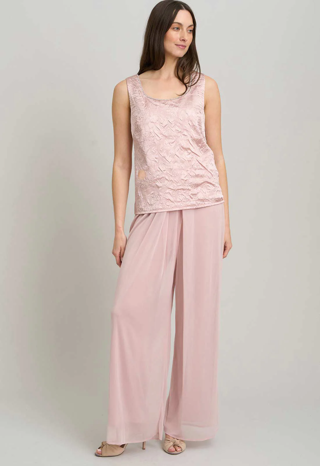 Gina Bacconi PINK Lorriane 3 Piece Jacquard Trouser Suit - Image 5