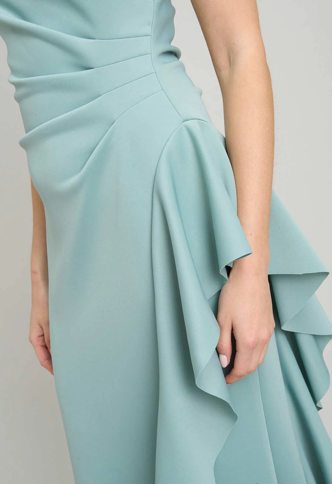 Gina Bacconi SAGE Darby One Shoulder Frill Dress - Image 2