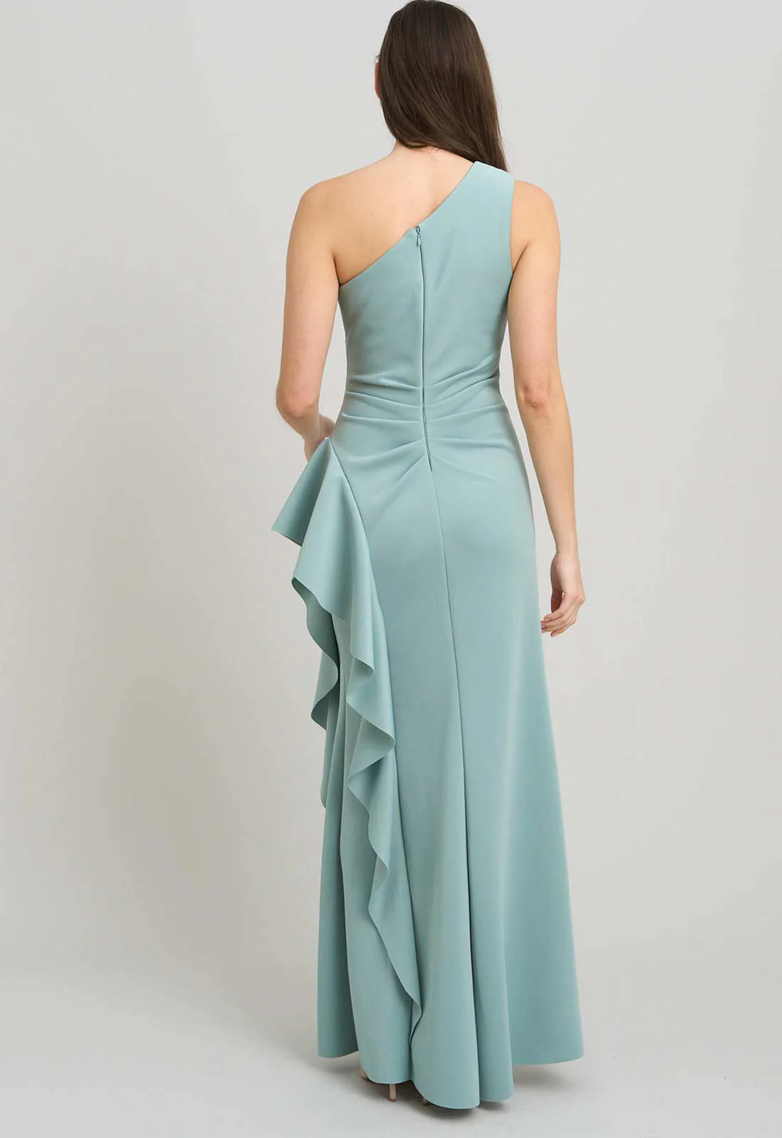 Gina Bacconi SAGE Darby One Shoulder Frill Dress - Image 3