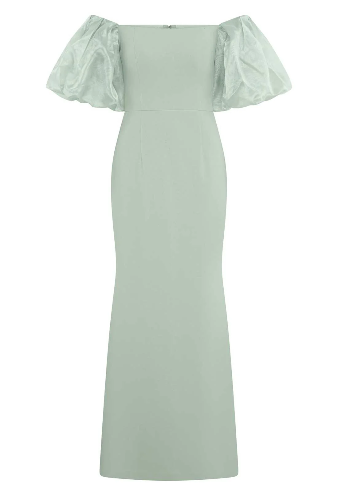Gina Bacconi SAGE Indigo Puff-Sleeve Maxi Dress - Image 3