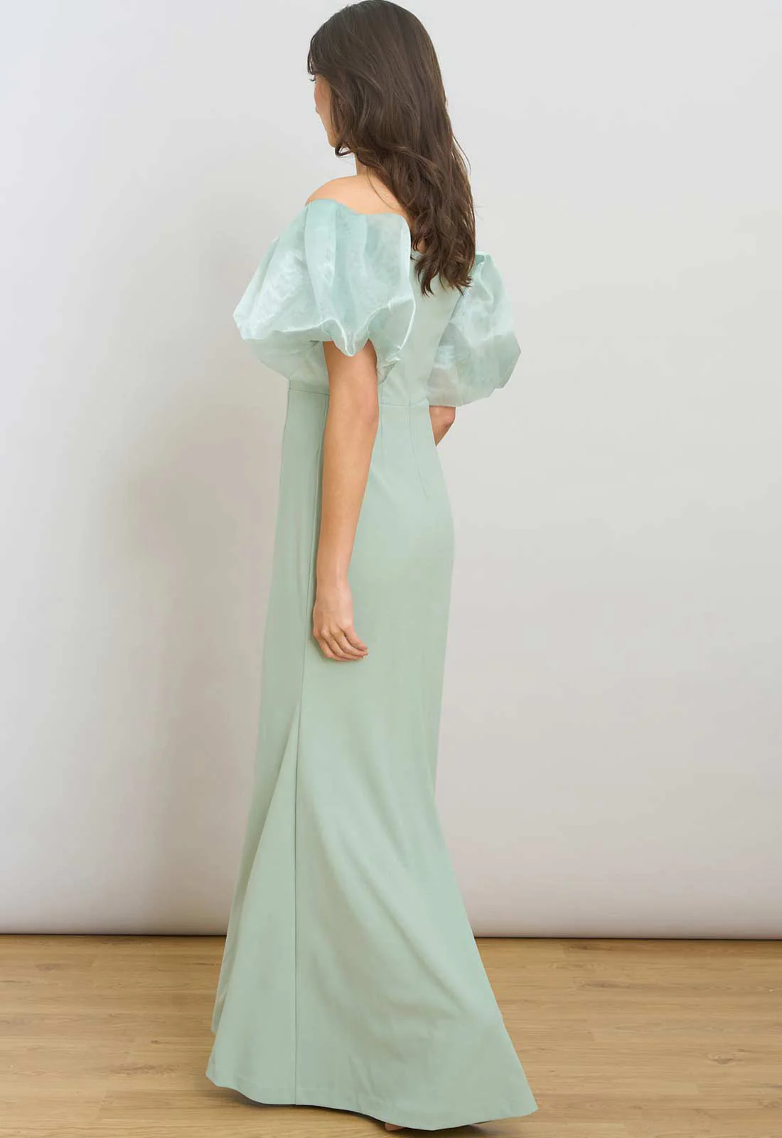 Gina Bacconi SAGE Indigo Puff-Sleeve Maxi Dress - Image 5