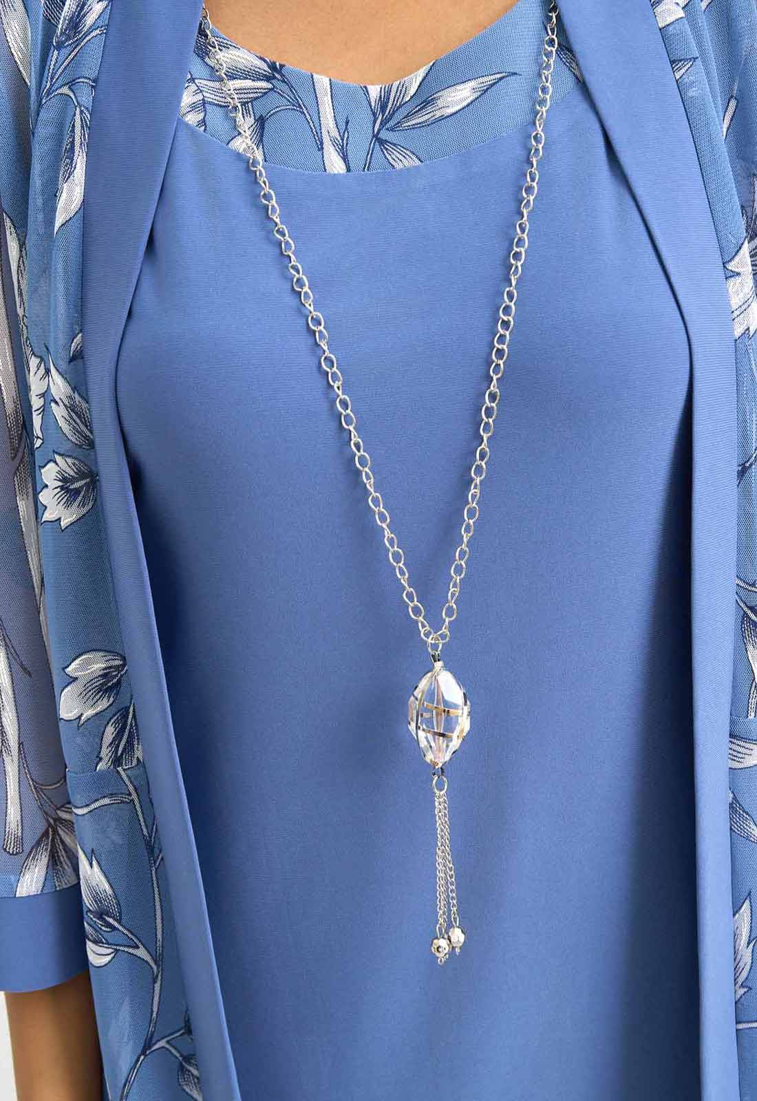 Gina Bacconi WEDGEWOOD Milana Printed Dress And Jacket - Image 6
