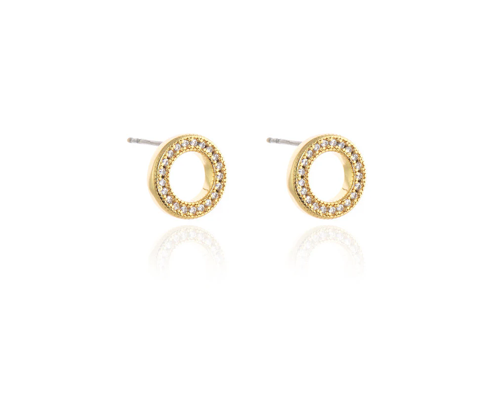 Cachet London Halo Gold Earrings - Image 9