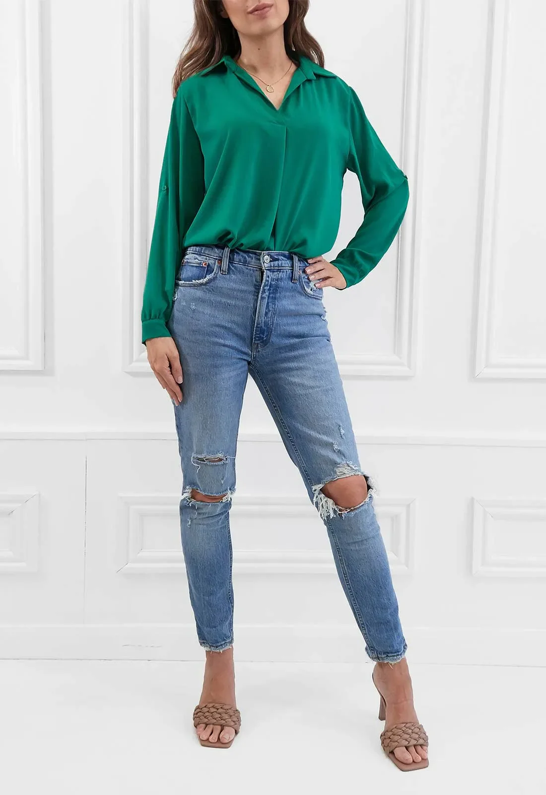 Honor Gold Green Geri Blouse - Image 3
