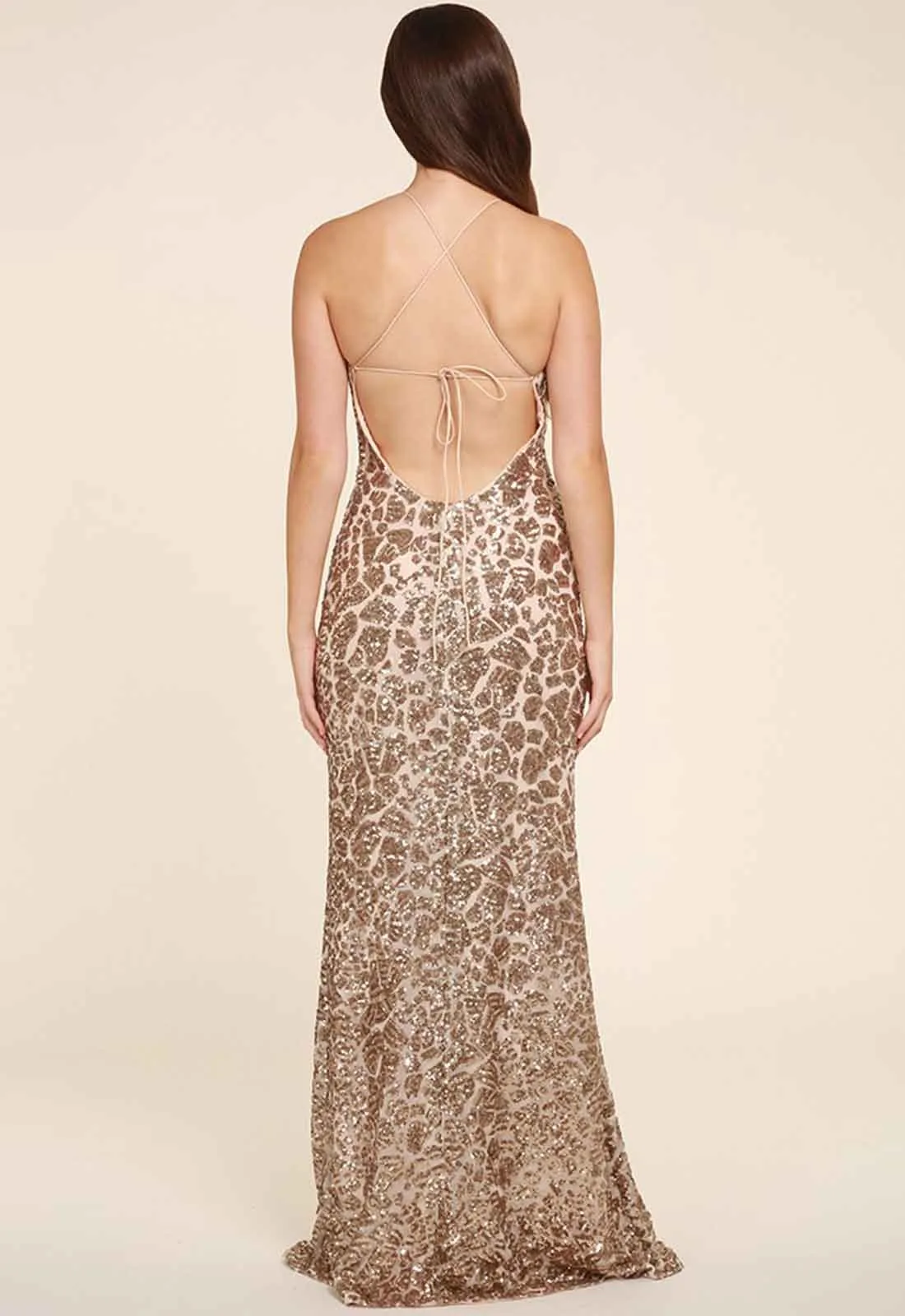 Honor Gold Harley Sparkle Sequin Maxi in Gold - Image 4