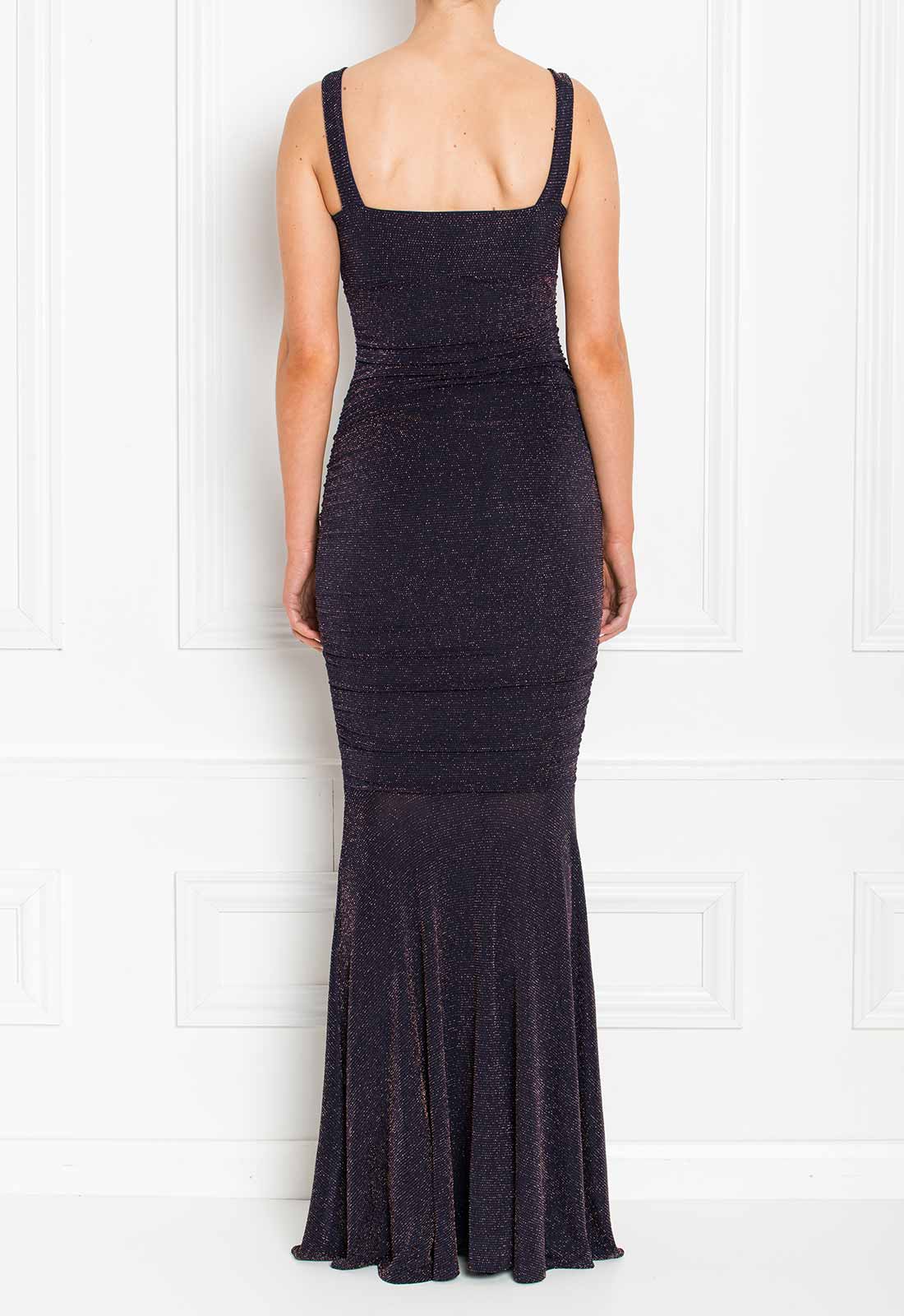 Honor Gold Navy Gabriella Shimmer Maxi Dress - Image 2