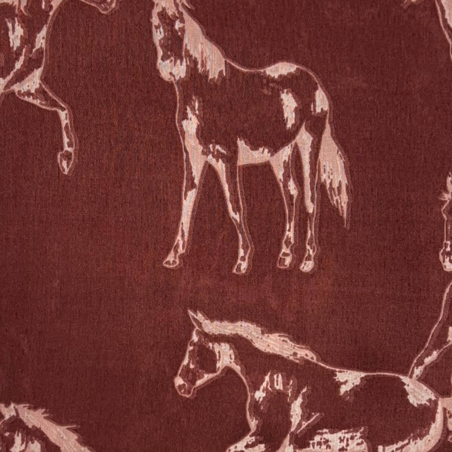 Horse print on solid canvas: Black - Image 4